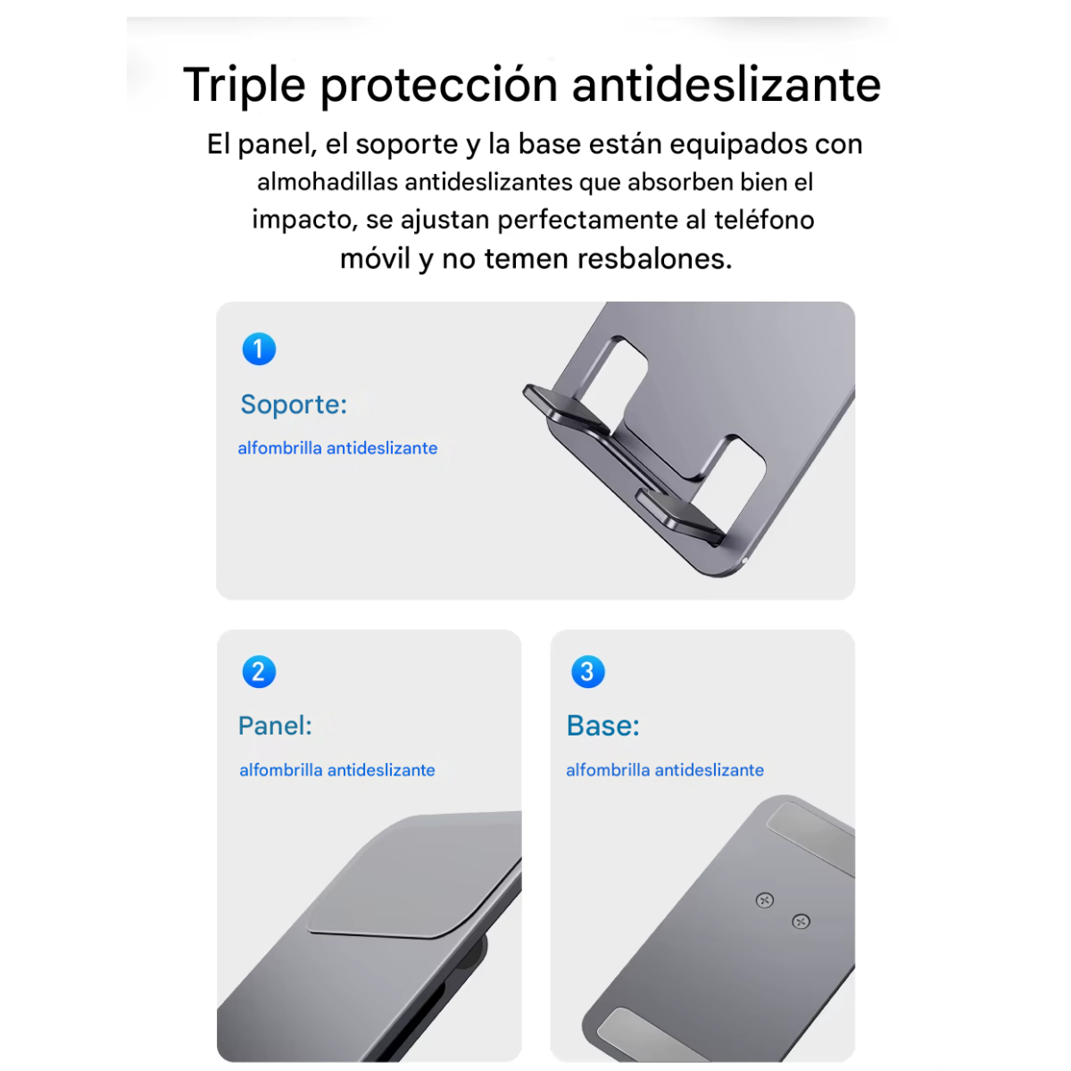 Soporte Ajustable RocoRen 360° para Celular y Tablet – Plegable, Antideslizante