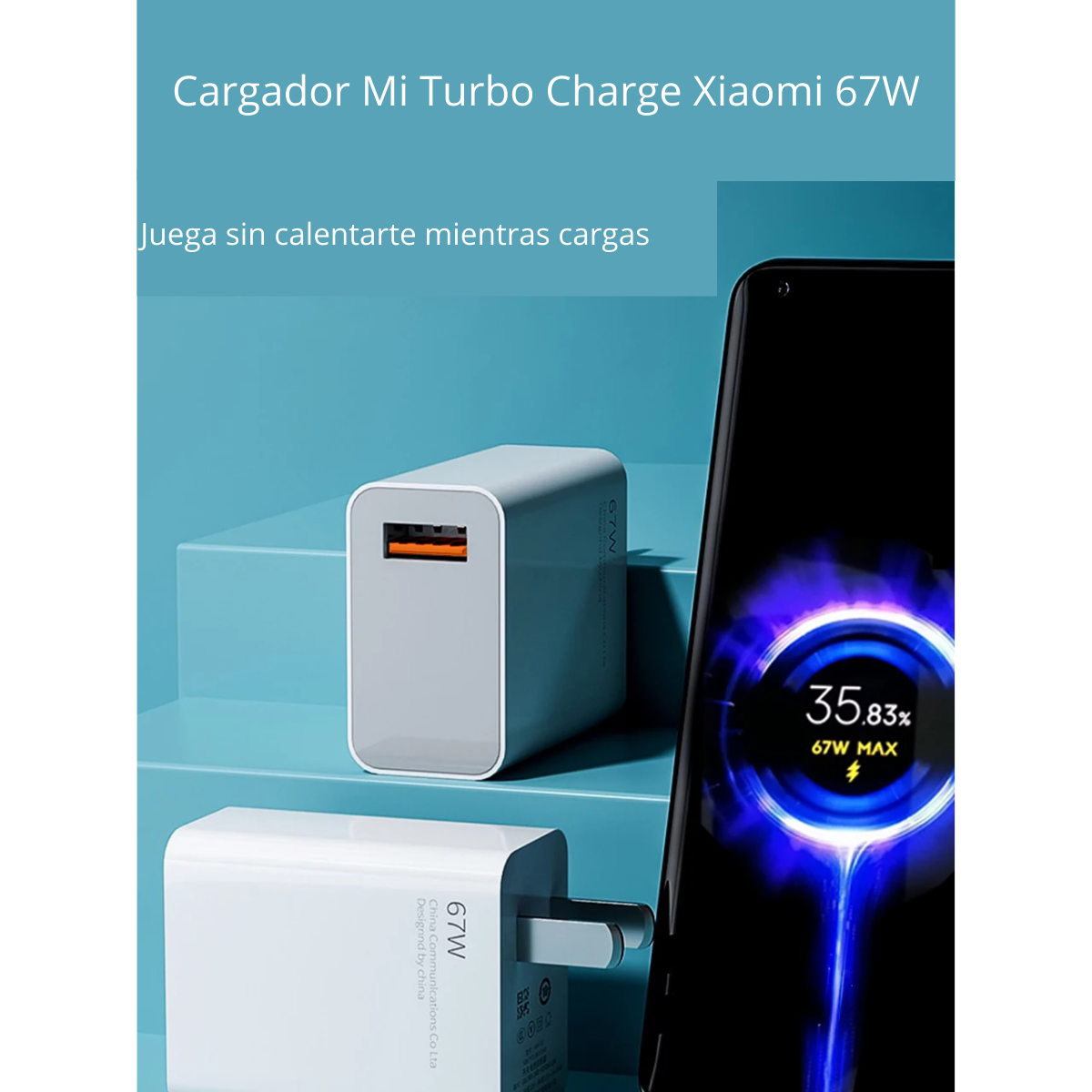 Cargador XIAOMI 67W Original | Carga ultra rápida con protección inteligente