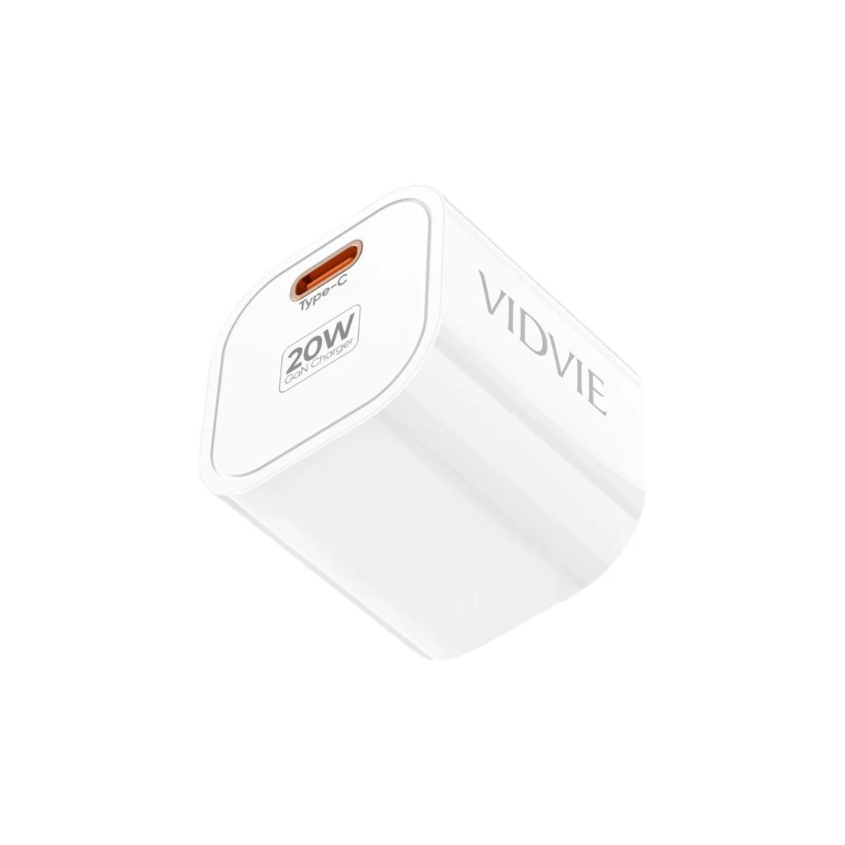 Cargador VIDVIE 20W GaN con cable Lightning – Modelo PLM353