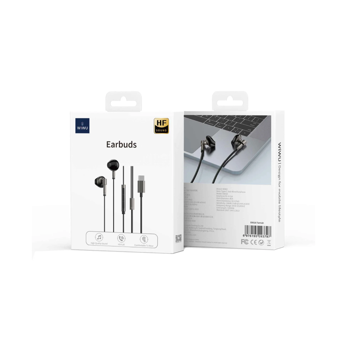 Audífonos Tipo C WIWU EB316 con Micrófono