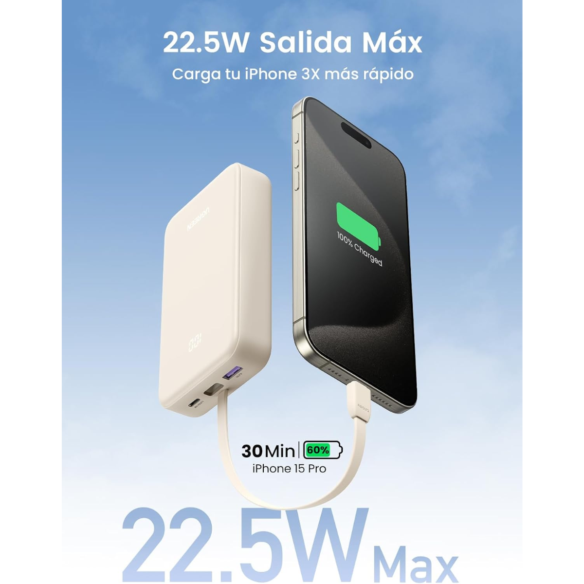Power Bank UGREEN PB505 20000mAh 20W – Potencia que se nota