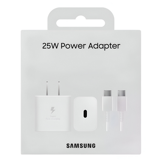 Cargador Samsung 25W Original | GaN Compacto Blanco