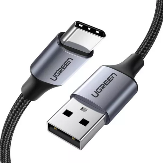 Cable UGREEN USB-A a USB-C 1M – Aluminio Reforzado Gris
