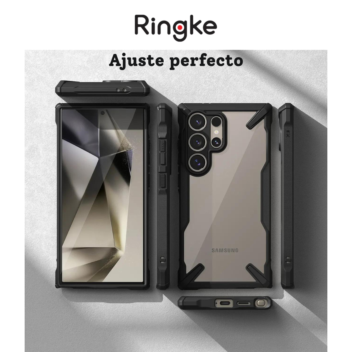 Estuche Ringke Fusion X Galaxy S24 Ultra | Transparente + Protección Militar
