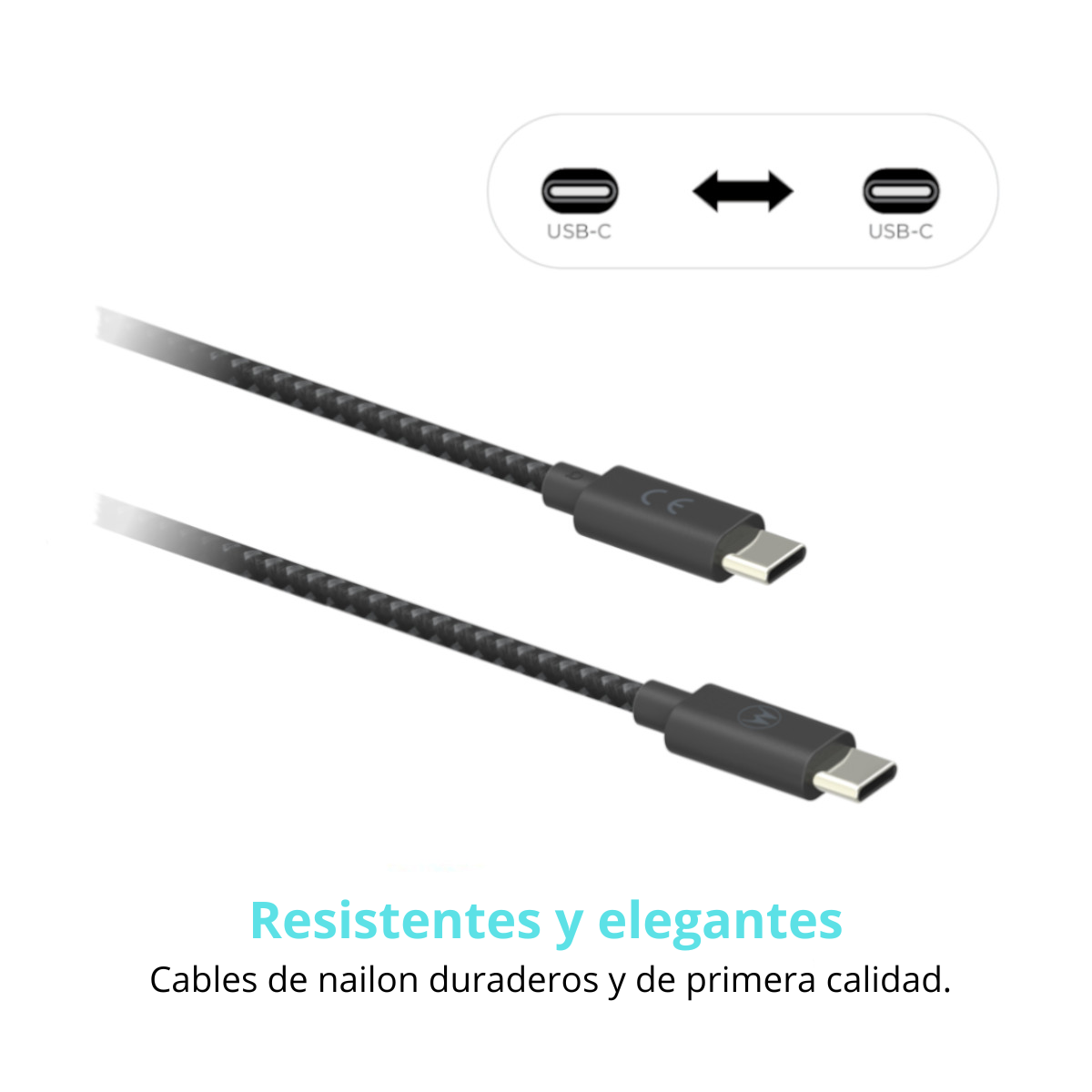 Cable Motorola TurboPower 1.5Metro USB-C – Carga Rápida Original