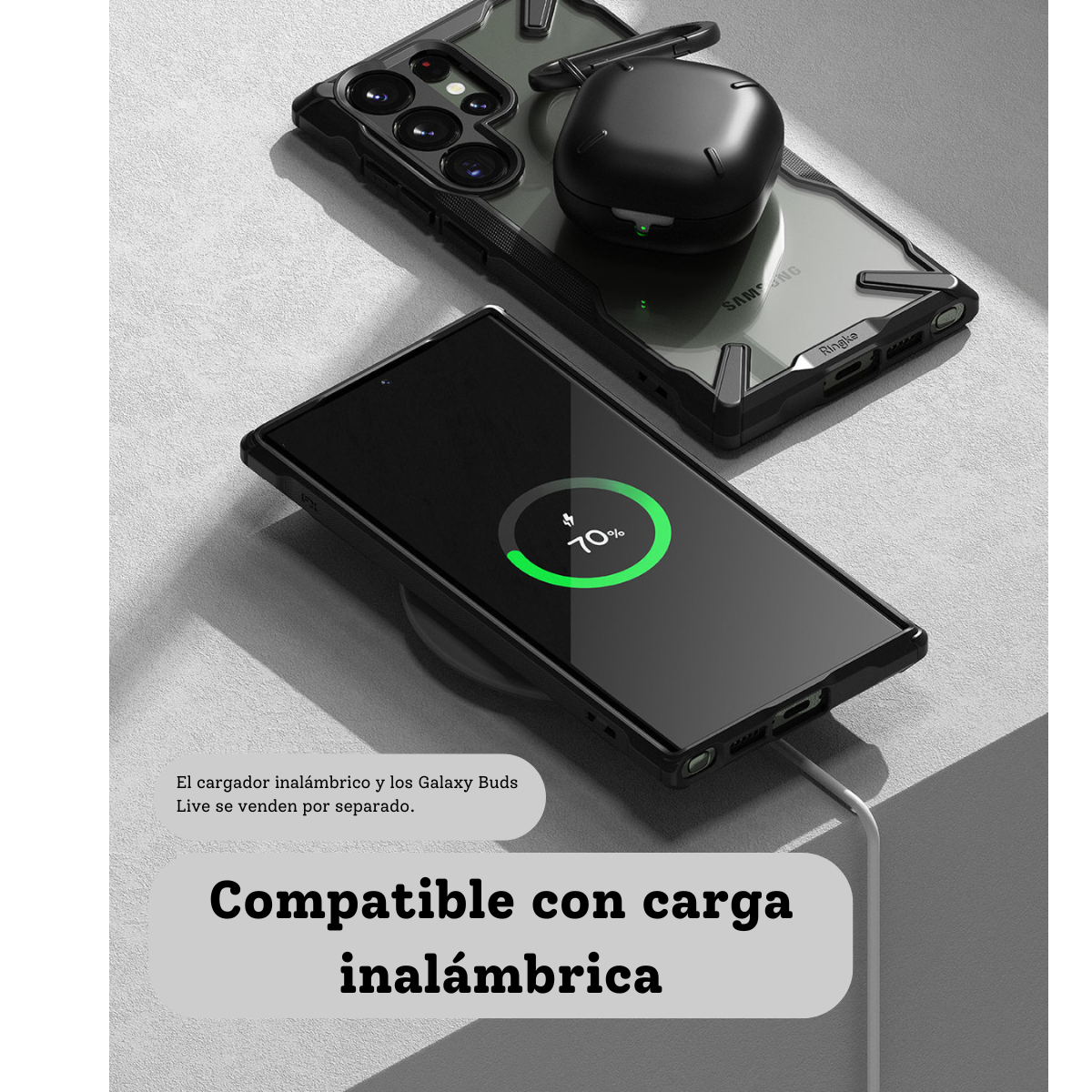 Estuche Ringke Fusion X Galaxy S24 Ultra | Transparente + Protección Militar