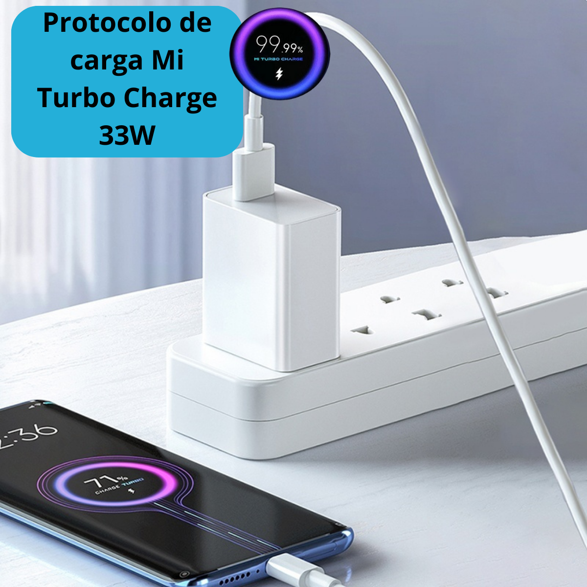 Cargador Xiaomi 33W  Energía rápida y segura