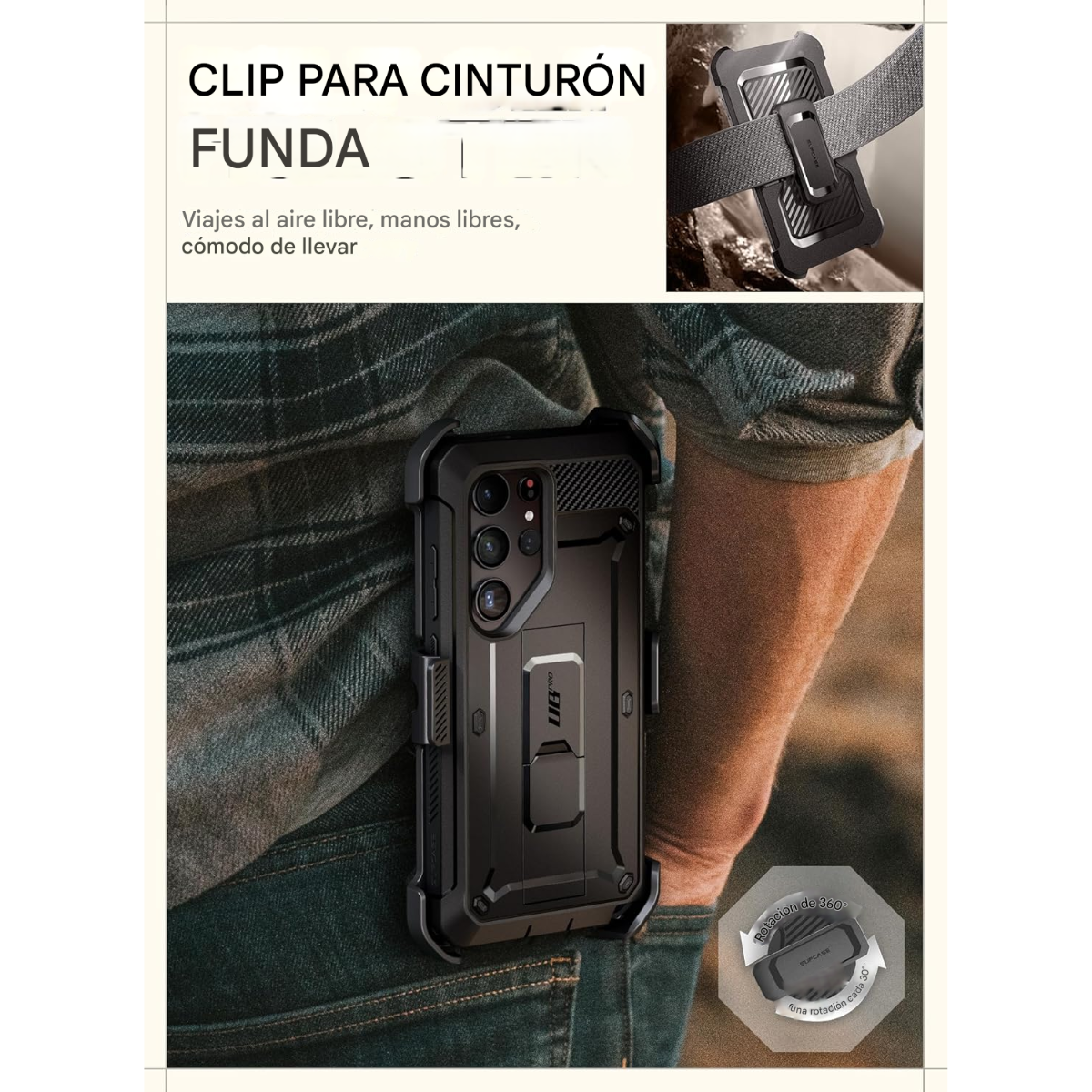 Estuche SUPCASE UB Pro Galaxy S25 Ultra | Protector Pantalla + Soporte