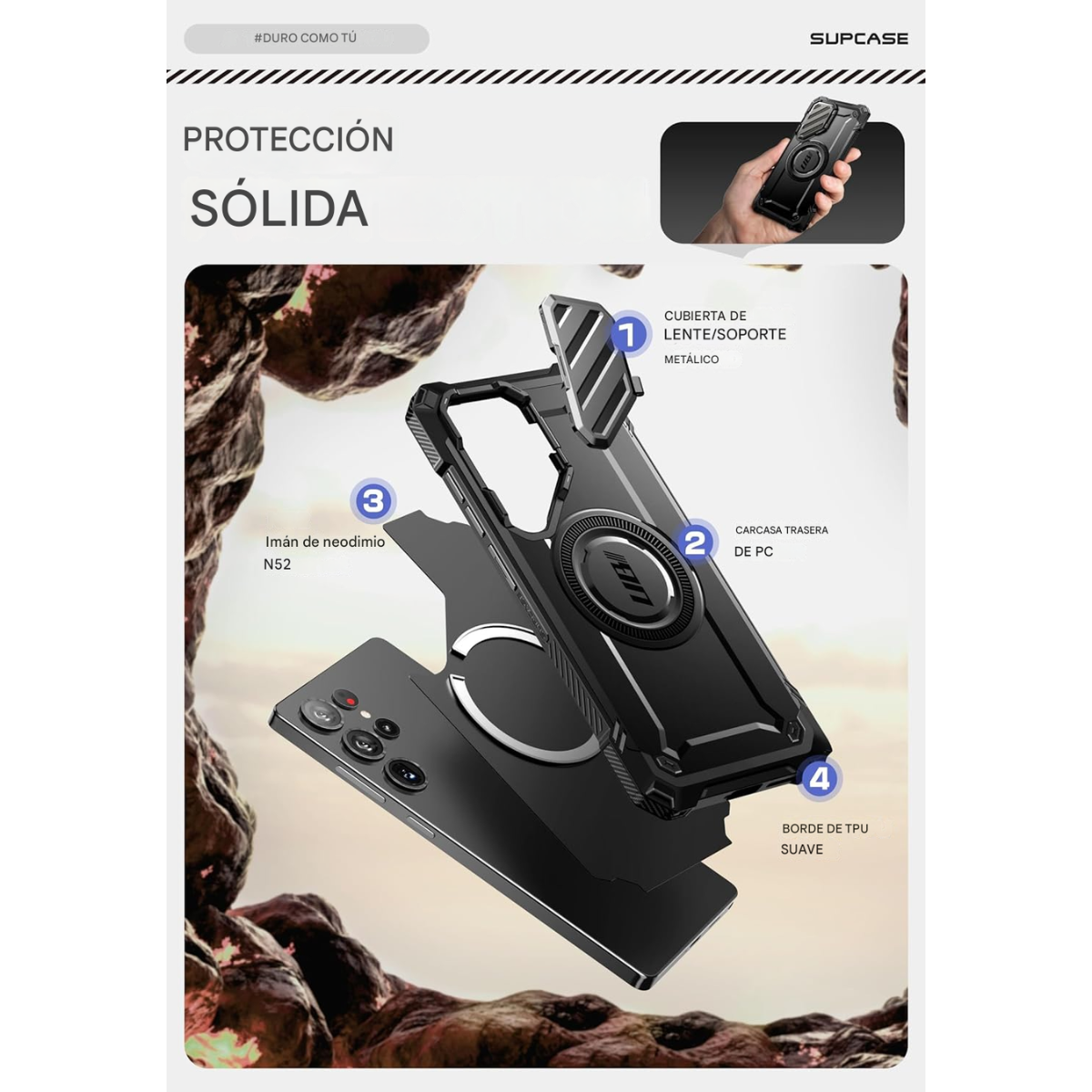 Estuche SUPCASE MAG XT Samsung Galaxy S25 Ultra |MagSafe + Protección